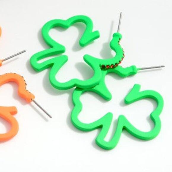 Green Clover Hoops - Picture 2 of 2